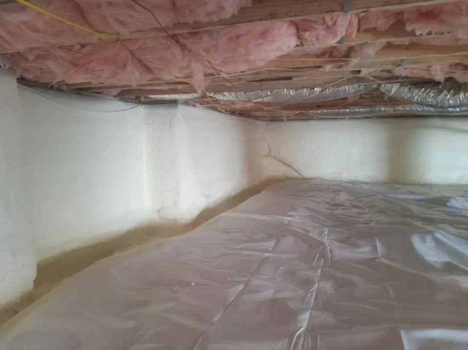 Crawl space encapsulation with closed-cell spray foam for Metal Roof Coating in Wapakoneta